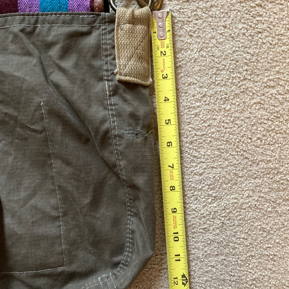 LAST CALL!! TOTEM SALVAGED Large Hobo Crossbody Serape and Canvas Bag - EUC - Picture 8 of 11
